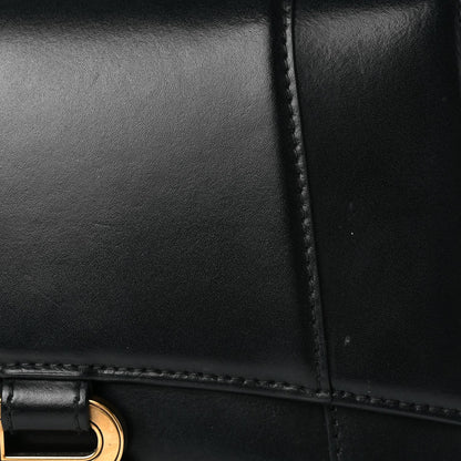 Balenciaga Shiny Box Calfskin Small Hourglass Top Handle Bag Black 6 of 11
