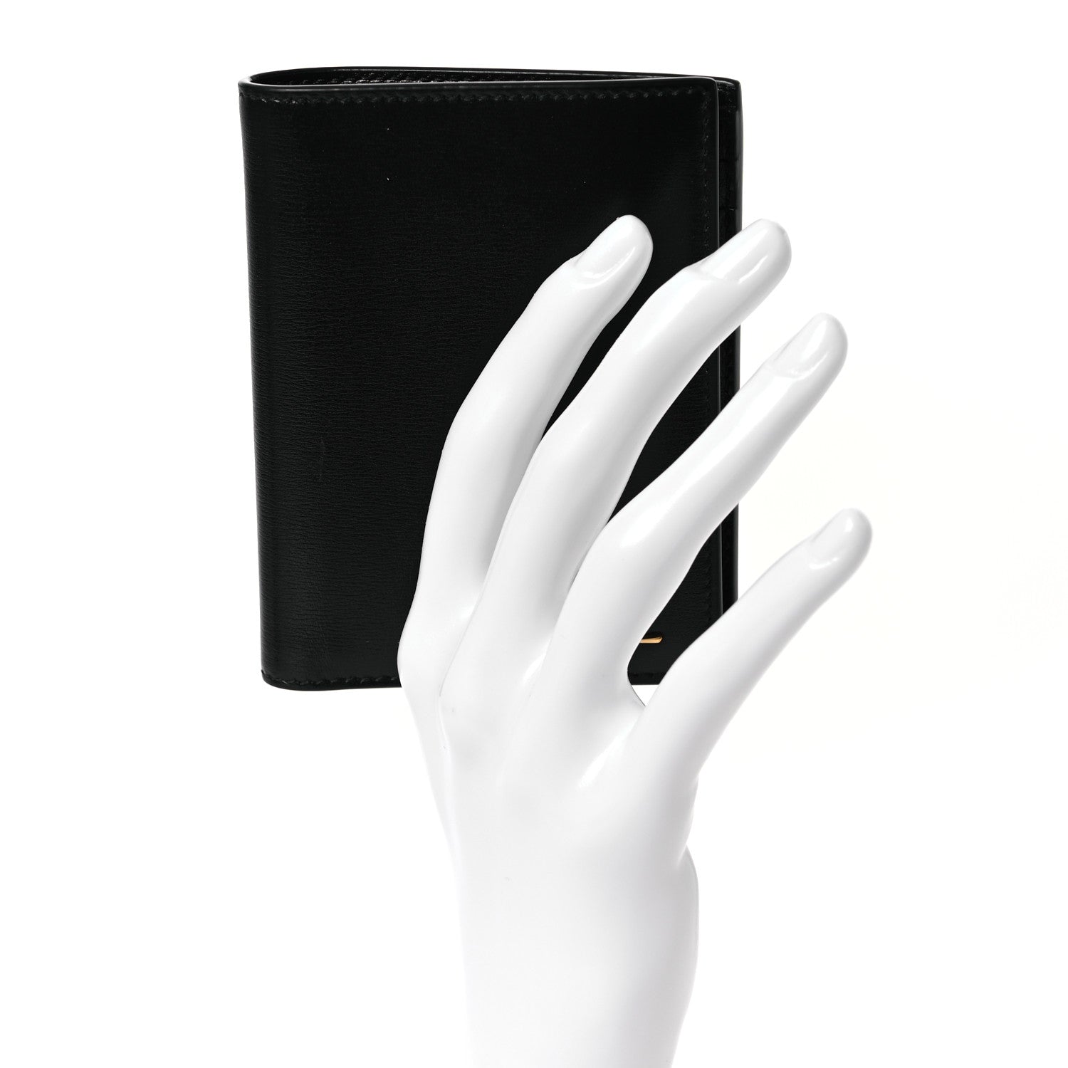 Saint Laurent Calfskin Techno Credit Card Wallet Black 2 of 12