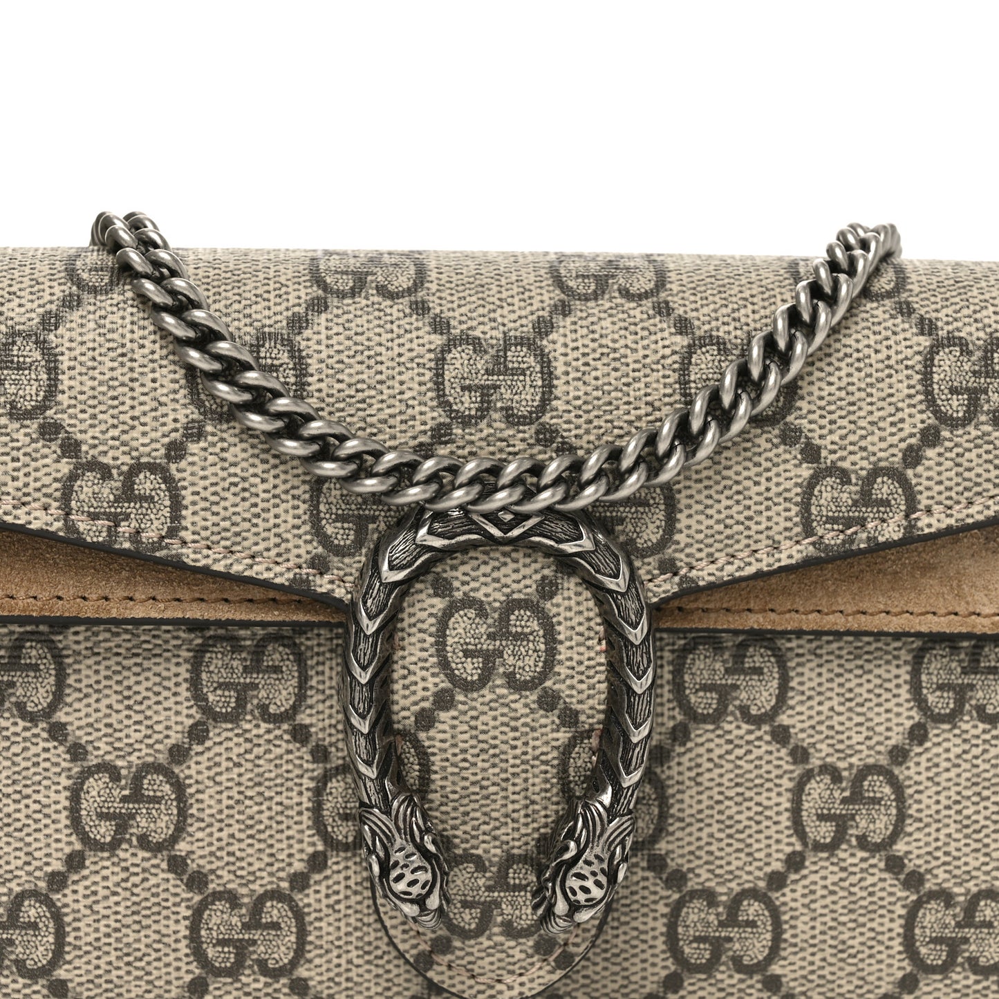 GG Supreme Monogram Super Mini Dionysus Shoulder Bag Taupe