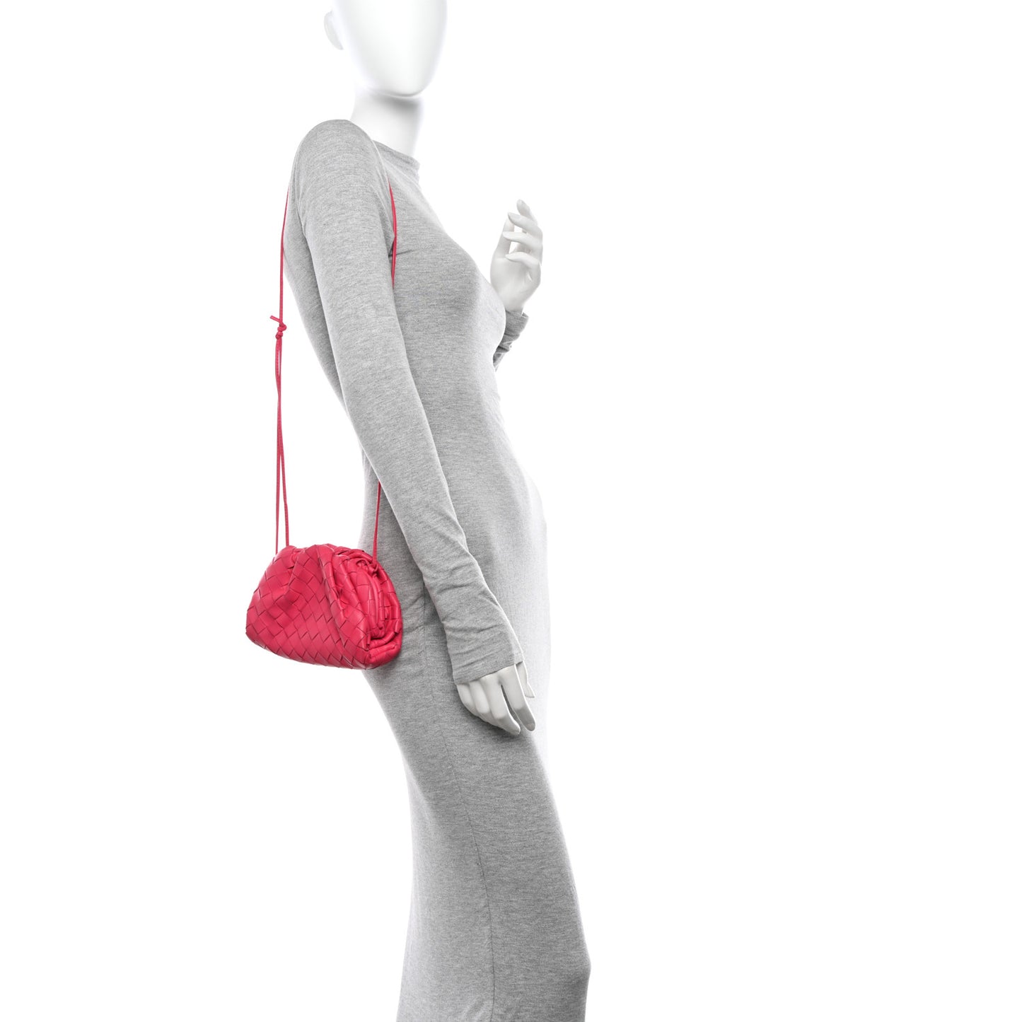 Nappa Intrecciato The Mini Pouch Rosa Shock