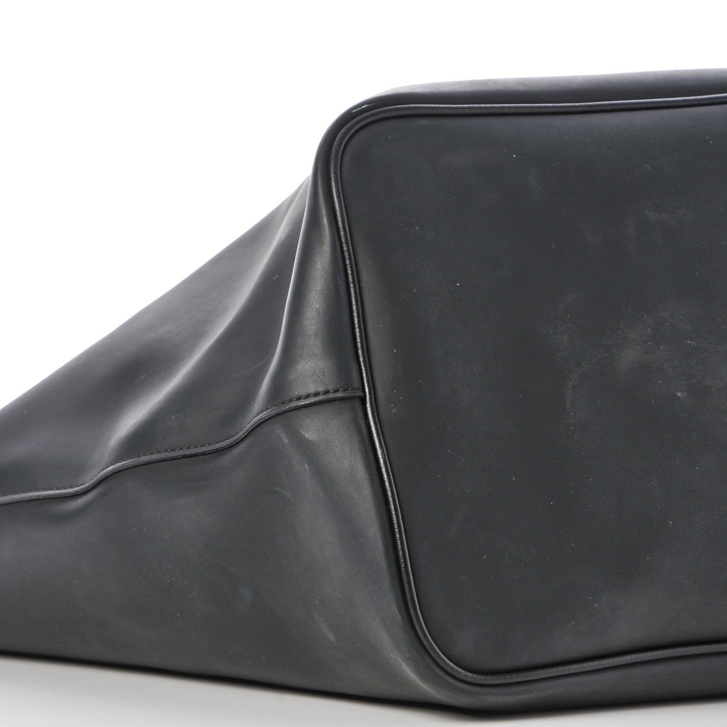 Rubber Effect PVC Large Antigona Tote Black