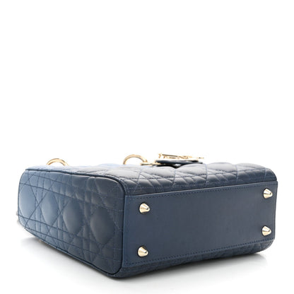 Christian Dior Lambskin Cannage Gradient Small My ABCDior Lady Dior Indigo Blue 4 of 7