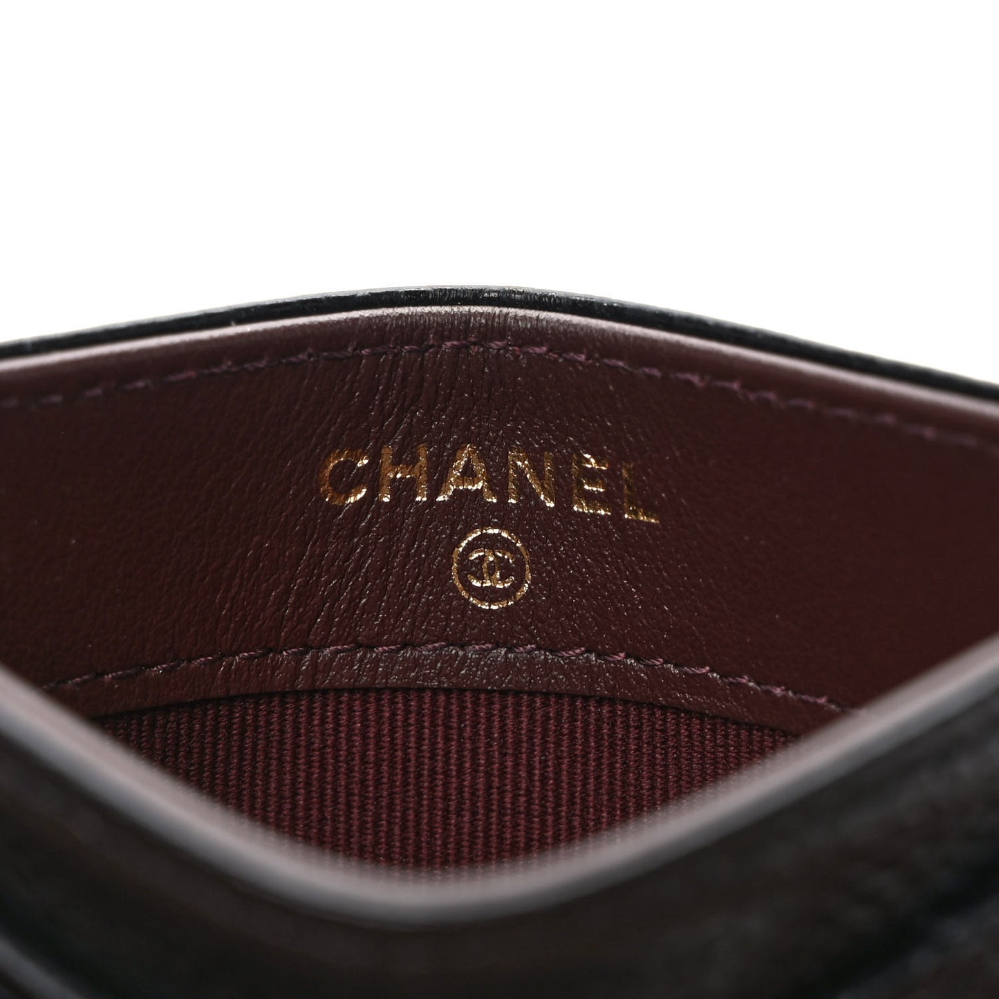 Caviar Quilted Card Holder Black