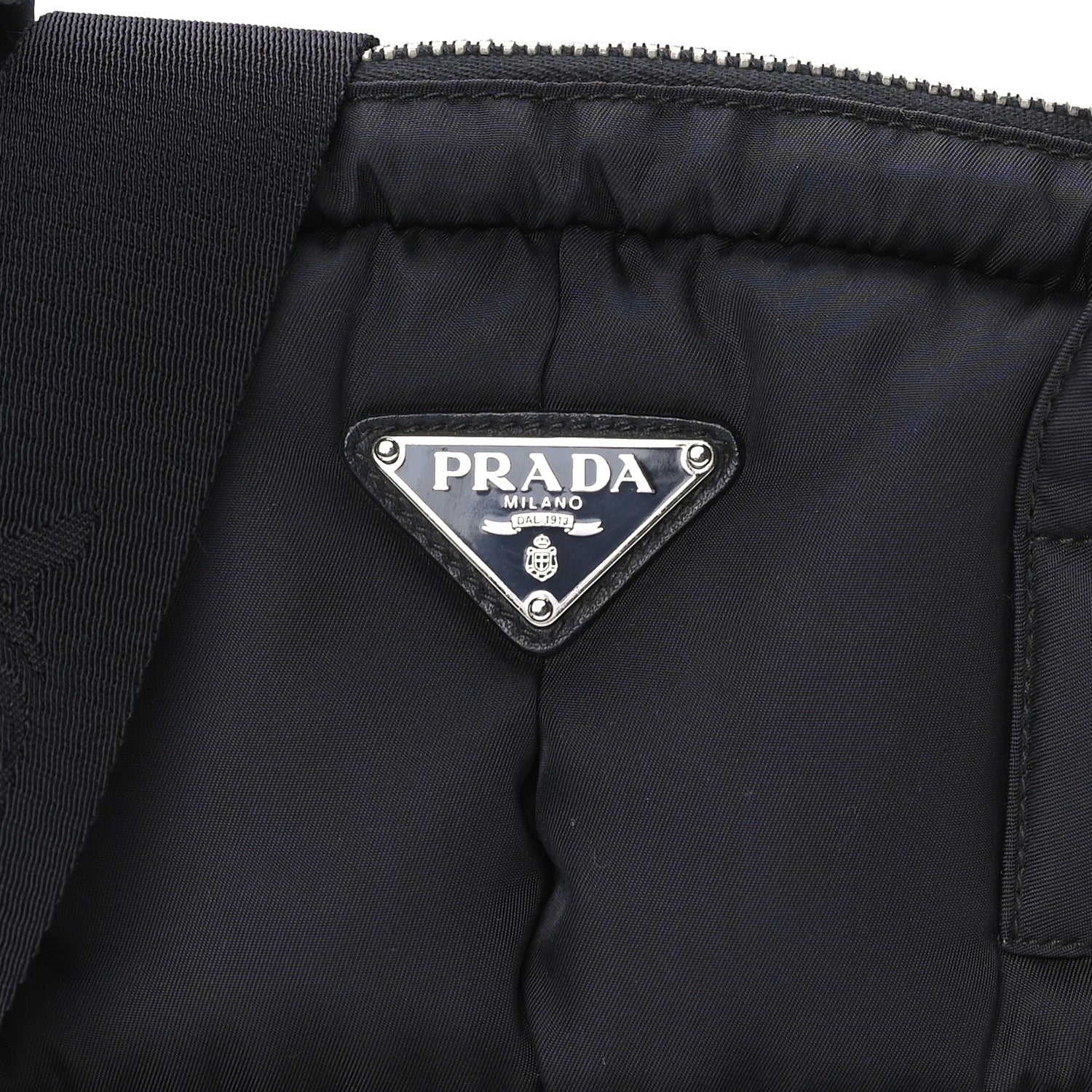 Prada Tessuto Nylon Bomber Dome Satchel  Black 6 of 7