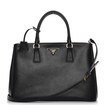 Prada Saffiano Medium Galleria Double Zip Tote Black 1 of 9