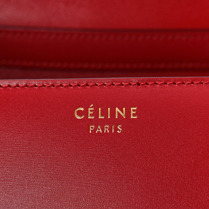 Celine Box Calfskin Medium Classic Box Flap Bag Red 6 of 8