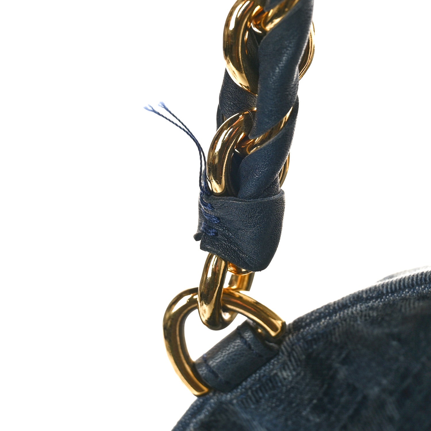 Fendi Denim Zucca Mia Tote Blue 11 of 11