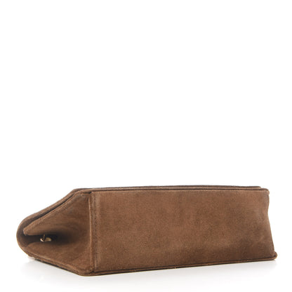 Chanel Suede Stitched Shoulder Bag Brown 4 of 12