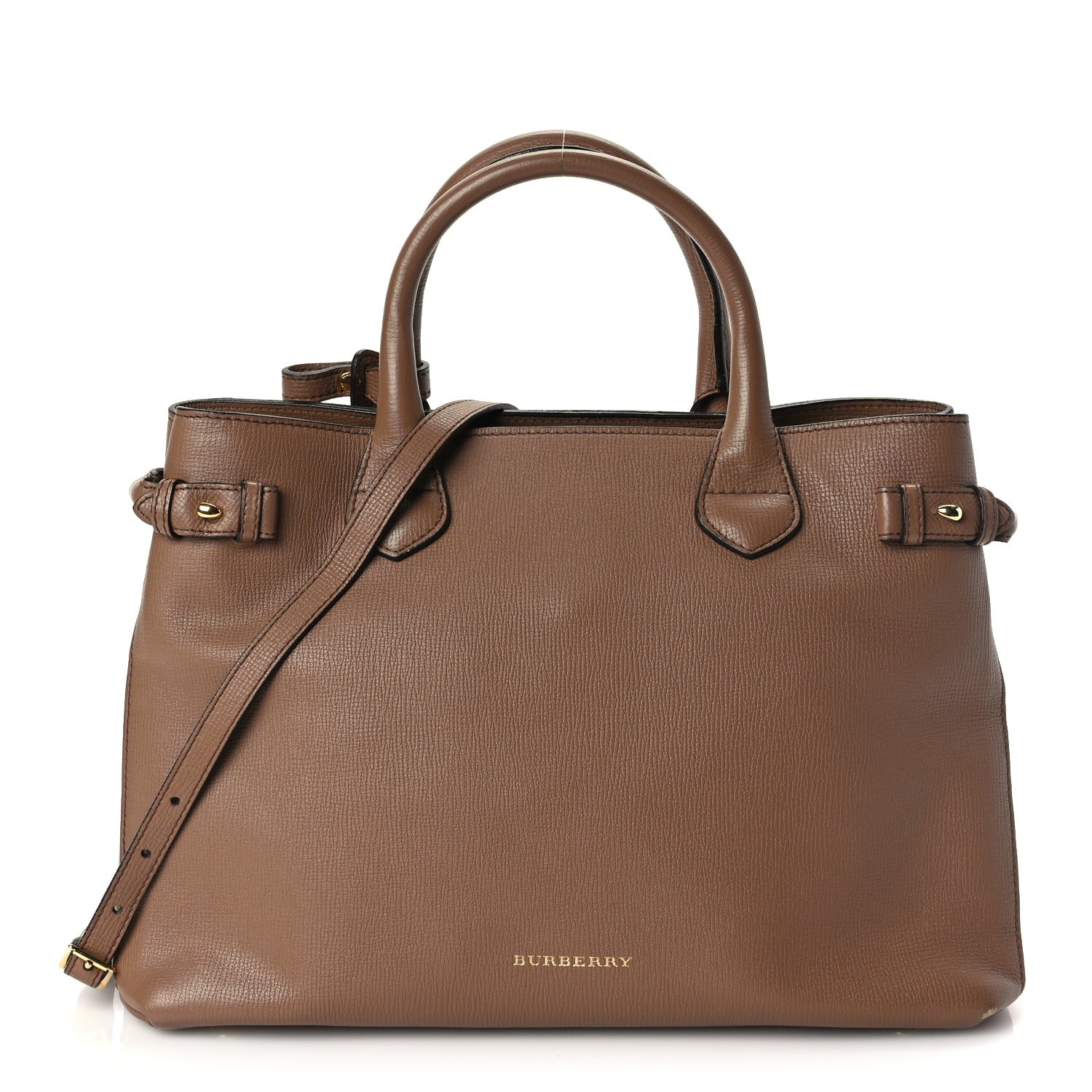 Burberry Grainy Calfskin House Check Medium Banner Tote 1 of 8