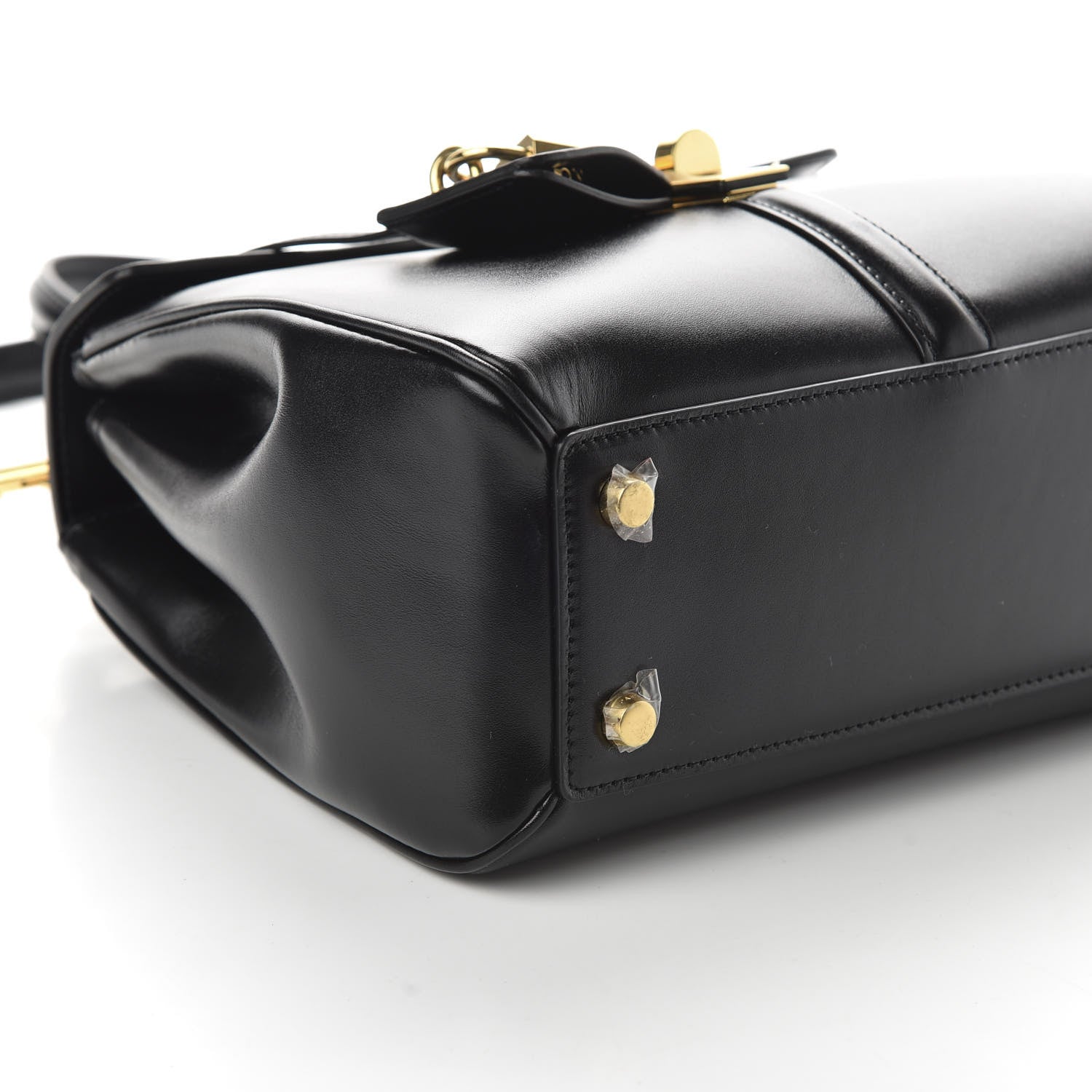 Celine Satinated Calfskin Small 16 Top Handle Bag Black 6 of 11