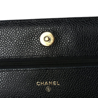 Chanel Caviar Quilted Wallet On Chain WOC Black 6 of 10