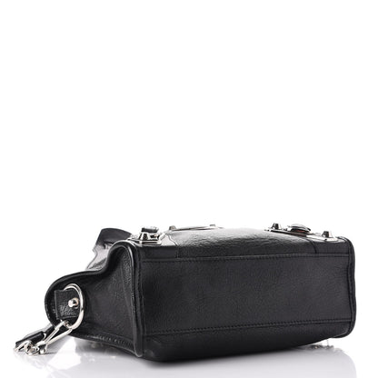Balenciaga Chevre Silver Metallic Edge Hardware Mini City Black 5 of 8