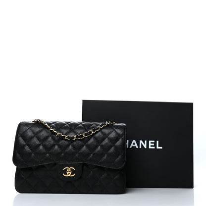 Chanel Caviar Quilted Jumbo Double Flap Black 11 of 11