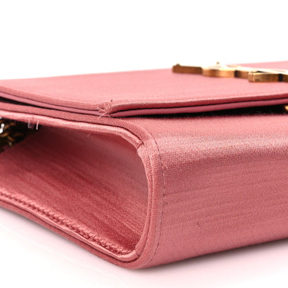 Saint Laurent Satin Small Classic Monogram Kate Tassel Satchel Coral Rose 7 of 8