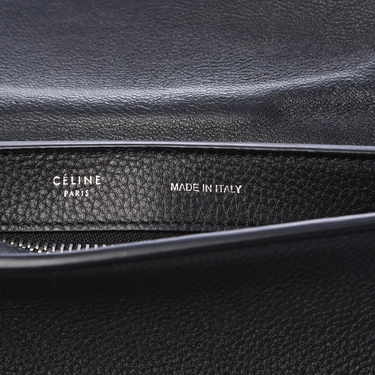 Drummed Calfskin Suede Small Trapeze Black