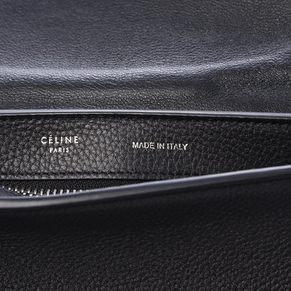 Celine Drummed Calfskin Suede Small Trapeze Black 7 of 7