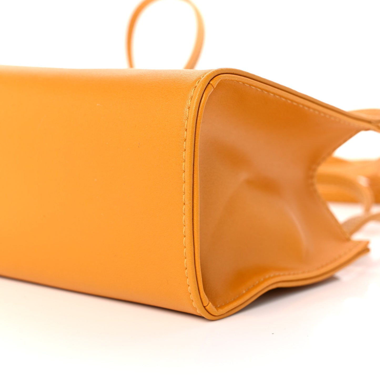 Vegan Leather Small Shopping Bag Mustard
