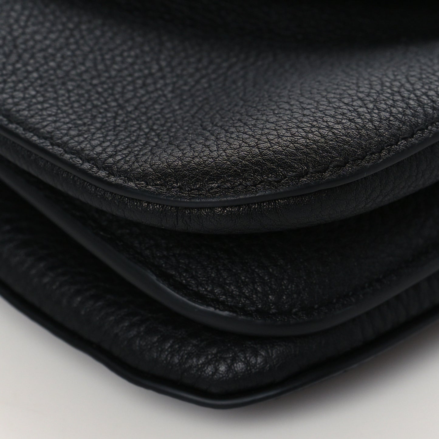 Calfskin Mount Envelope Bag Black