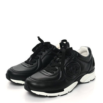 Chanel Calfskin CC Sneakers 36 Black 3 of 9