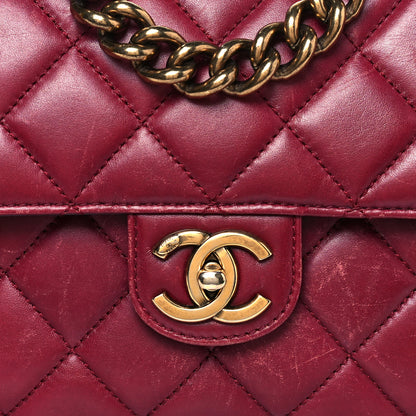 Chanel Glazed Calfskin Quilted Large Perfect Edge Flap Red 8 of 25