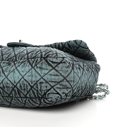 Chanel Denim Quilted Denimpression Flap Blue Black 9 of 11