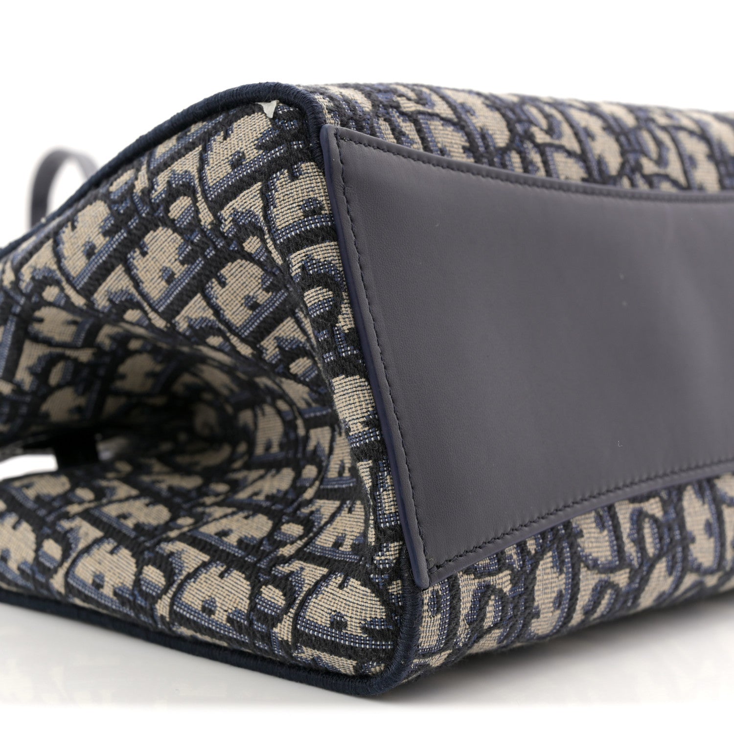 Christian Dior Oblique Small Bow Shopping Tote Blue Multicolor 9 of 13