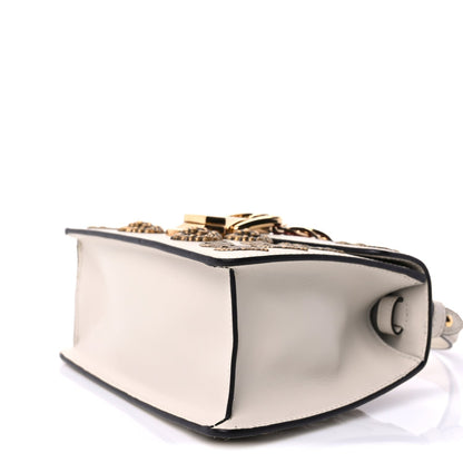 Gucci Calfskin Animal Studs Mini Sylvie Top Handle Bag White 8 of 8