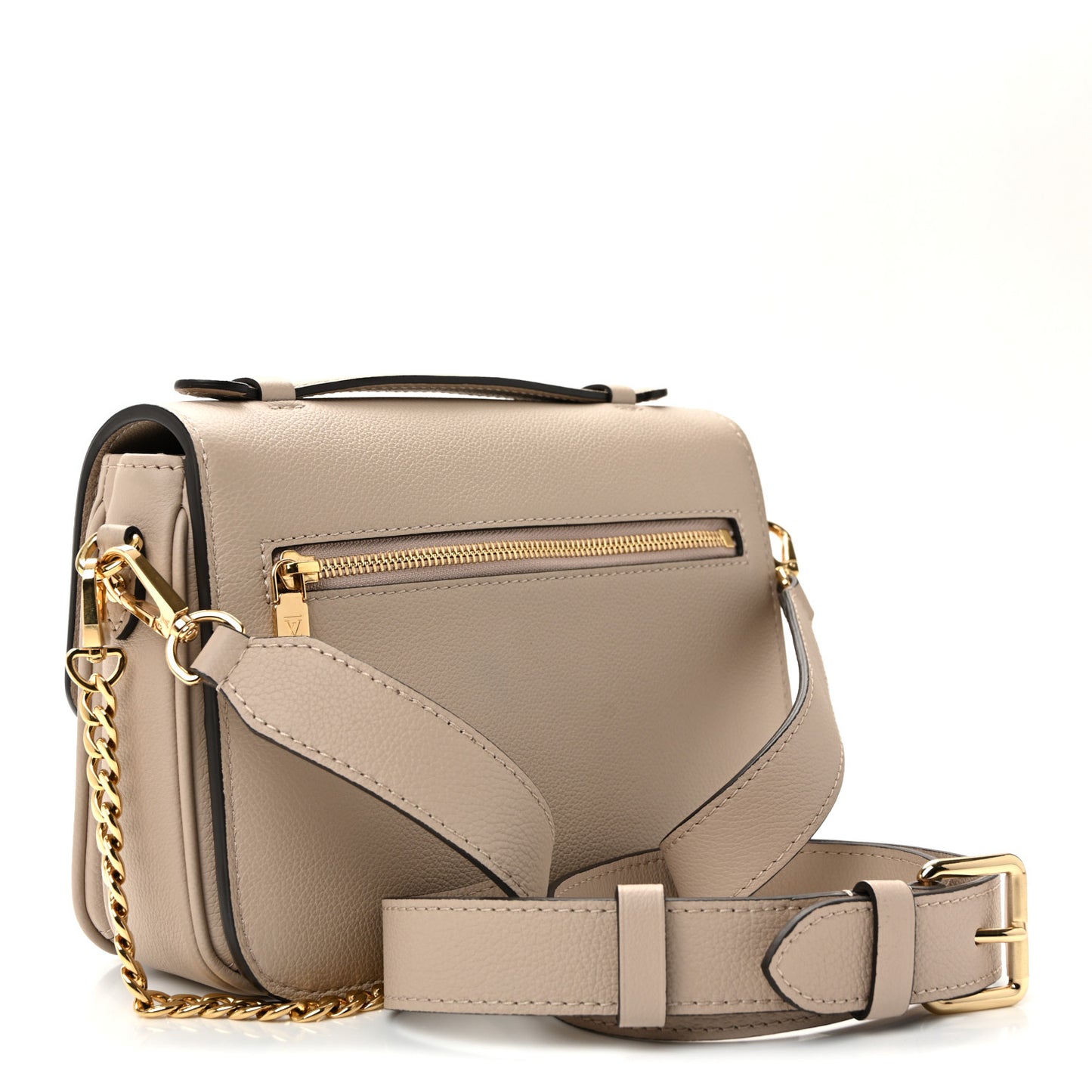 Grained Calfskin Lockme Oxford Greige