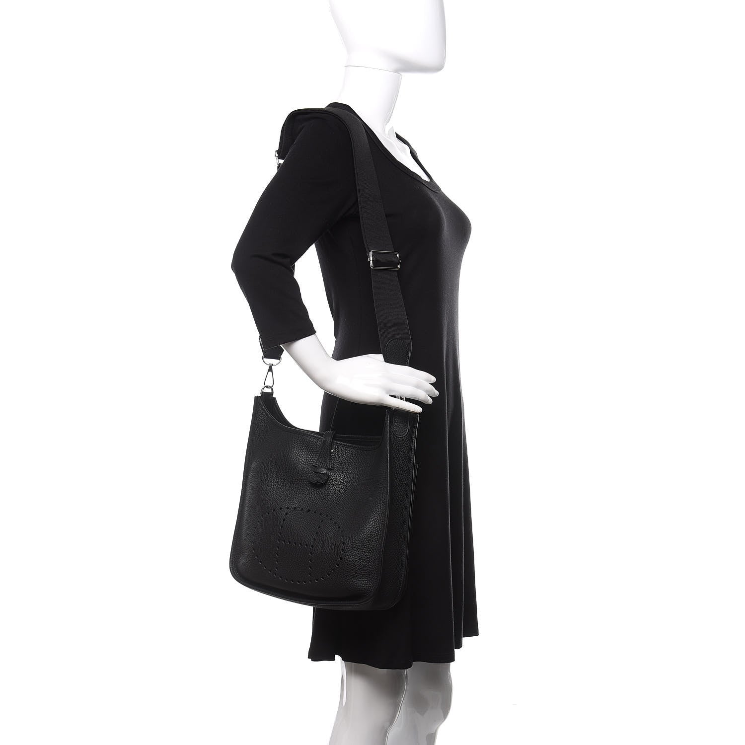 Hermes Taurillon Clemence Evelyne III PM Black 2 of 10