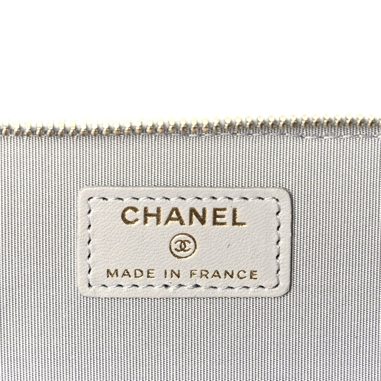 Lambskin Quilted Small Top Handle Vanity Case With Chain