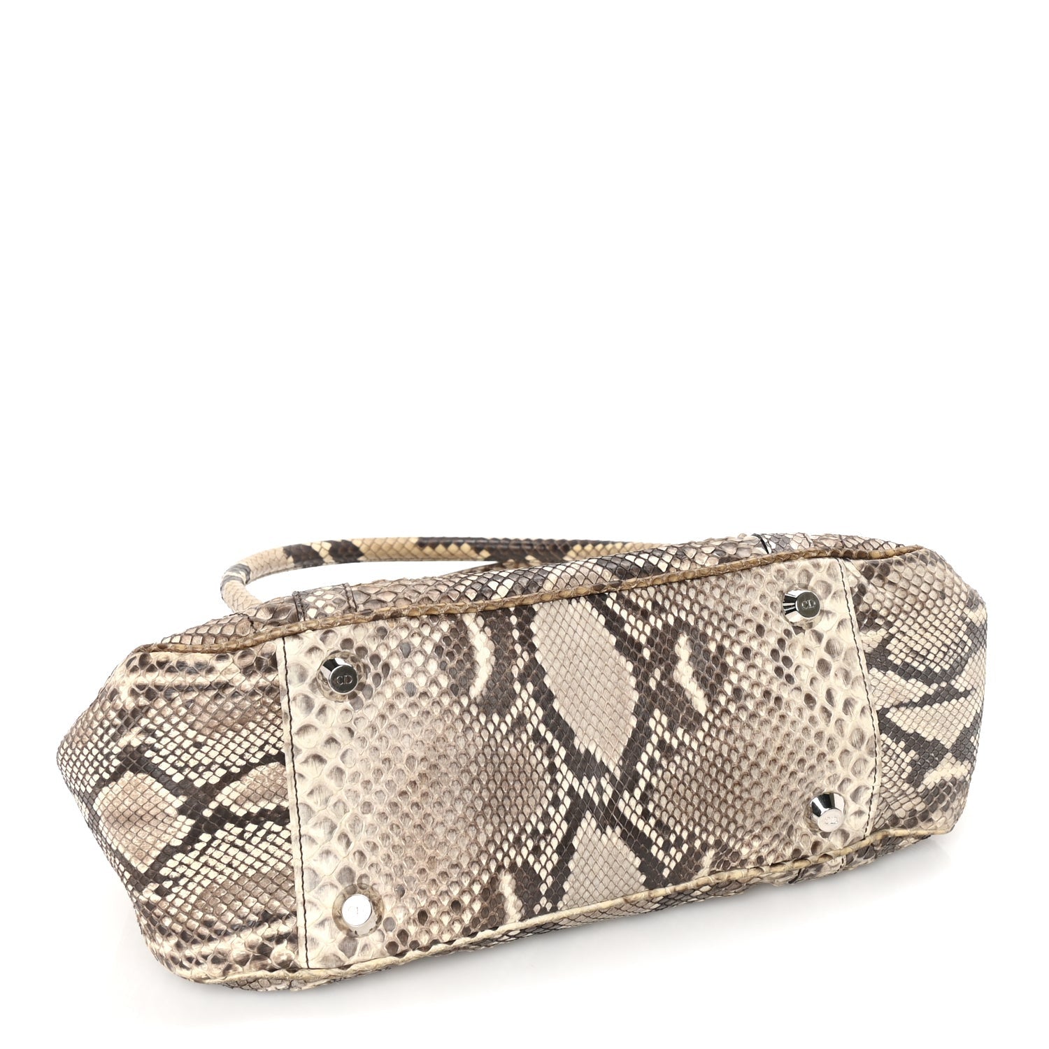 Christian Dior Snakeskin Saint Germain Bag Beige 3 of 8
