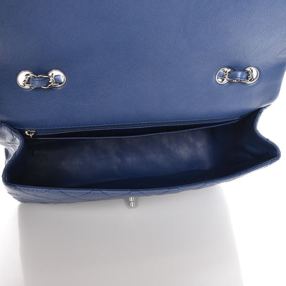 Chanel Washed Caviar Jumbo Single Flap Blue 6 of 9