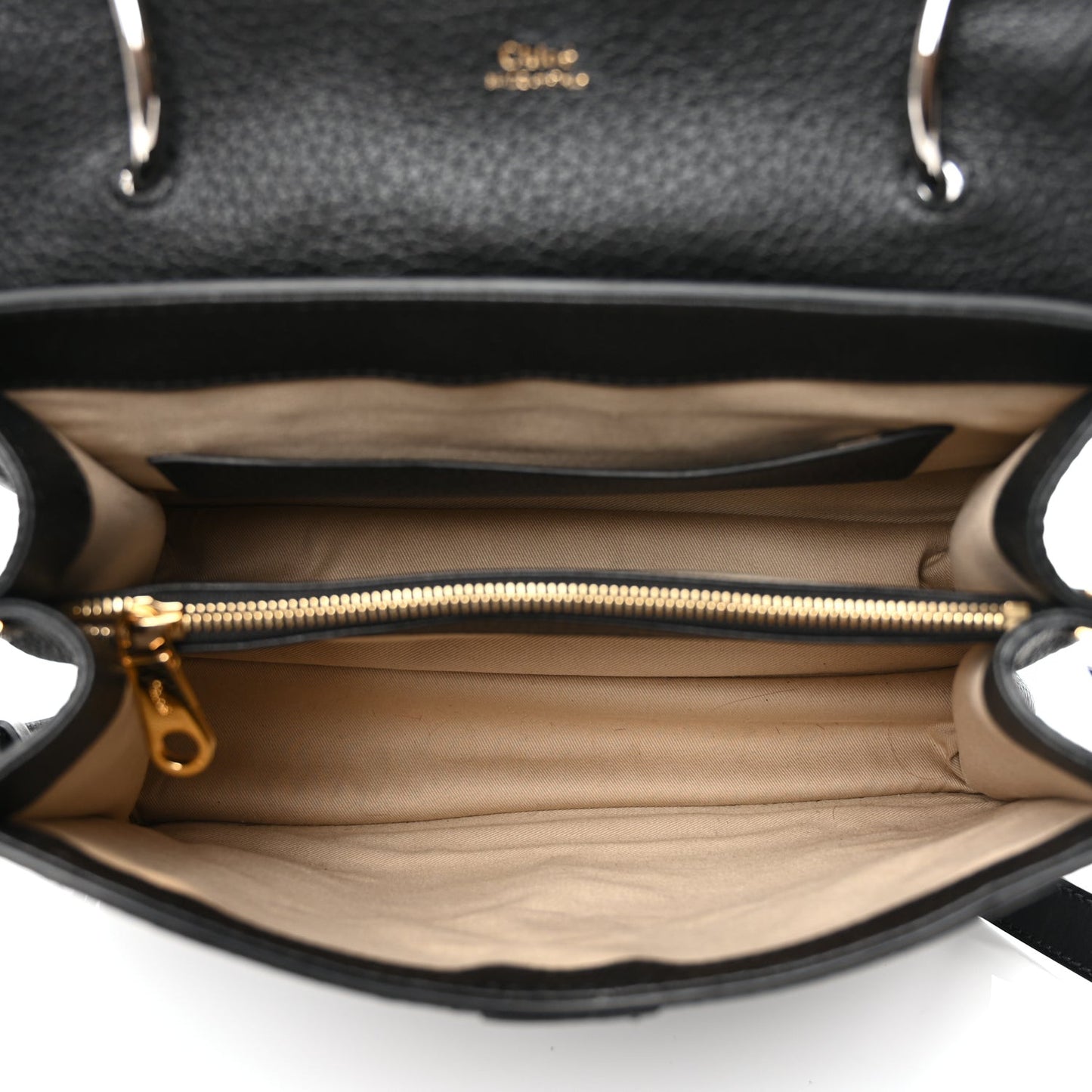 Grained Calfskin Small Aby Day Shoulder Bag Black