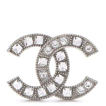Chanel Baguette Crystal CC Small Brooch Silver 1 of 5