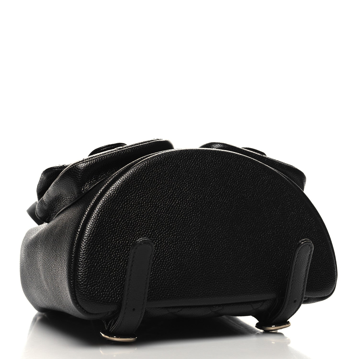 Chanel Shiny Caviar Quilted Medium Duma Pockets Drawstring Backpack Black 4 of 10