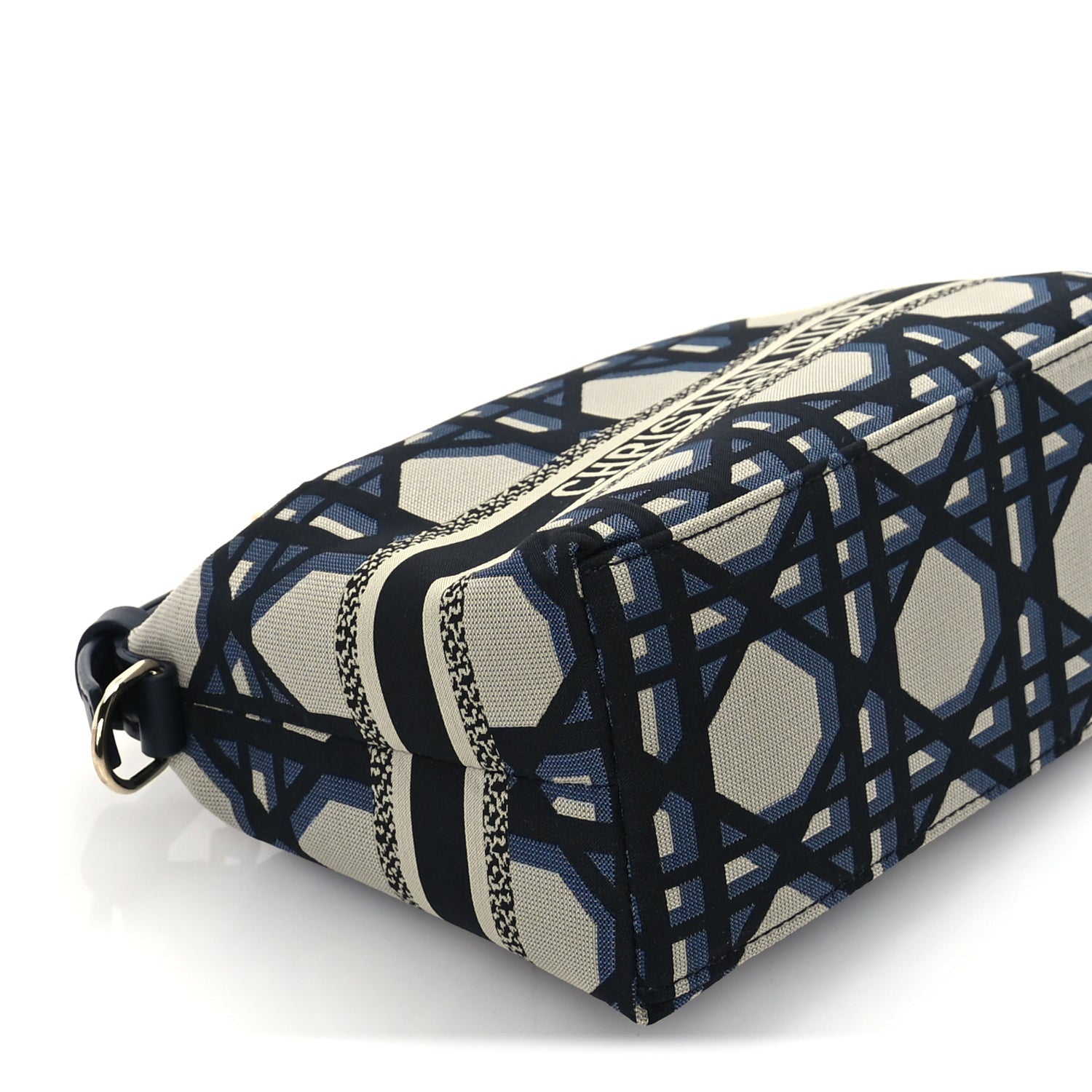 Christian Dior Technical Fabric Macrocannage DiorTravel Nomad Pouch  Beige Blue 7 of 8
