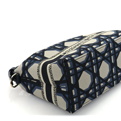 Christian Dior Technical Fabric Macrocannage DiorTravel Nomad Pouch  Beige Blue 7 of 8