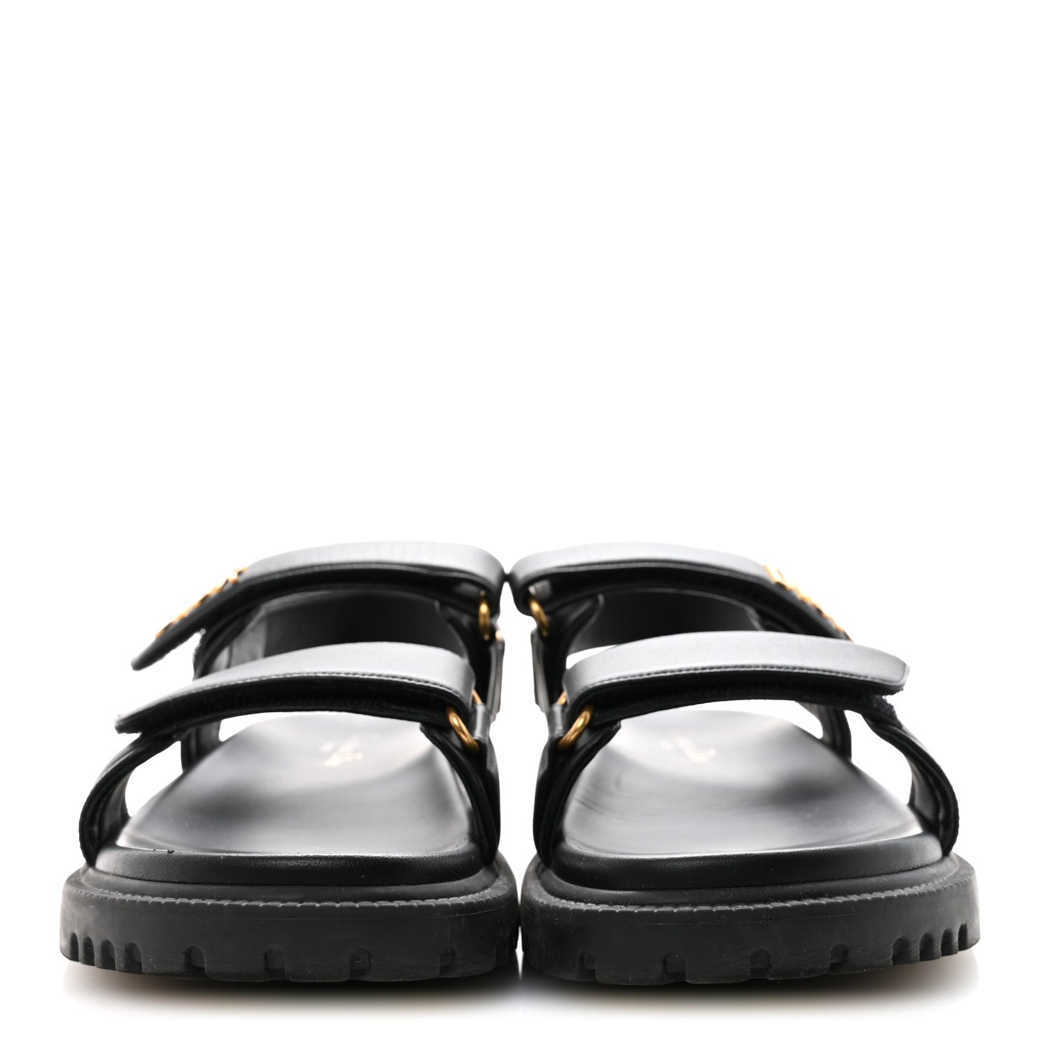 Christian Dior Lambskin Dioract 10mm Slide Sandals 39.5 Black 3 of 10