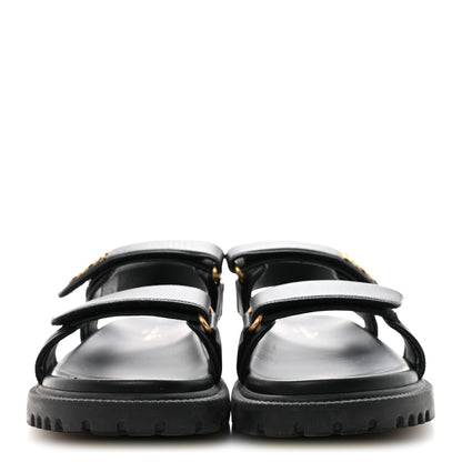 Christian Dior Lambskin Dioract 10mm Slide Sandals 39.5 Black 3 of 10