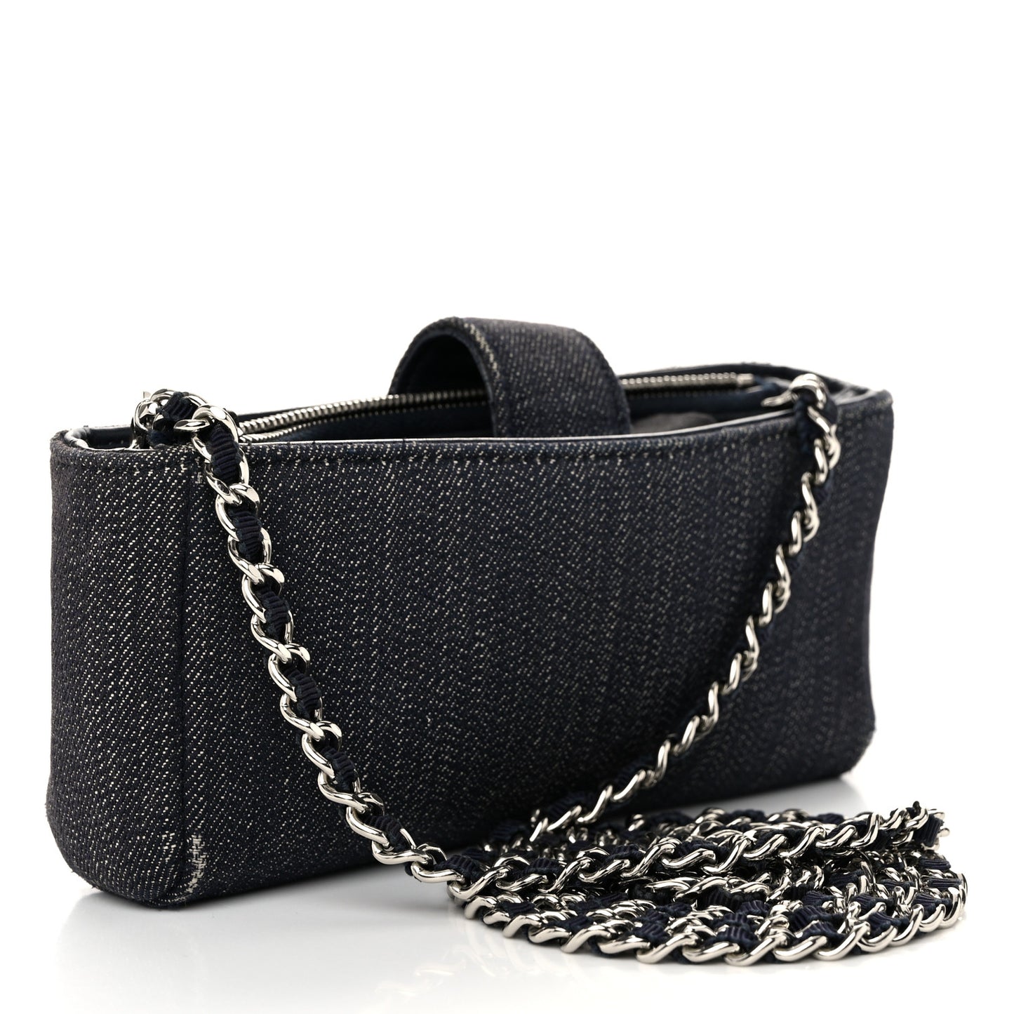 Canvas Deauville Phone Holder Crossbody Dark Blue