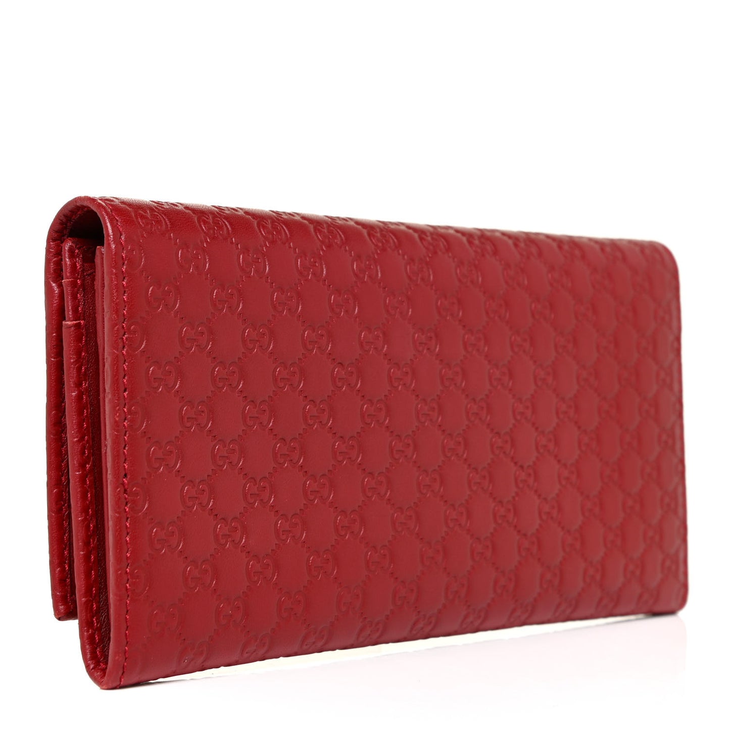 Soft Microguccissima Continental Wallet Red