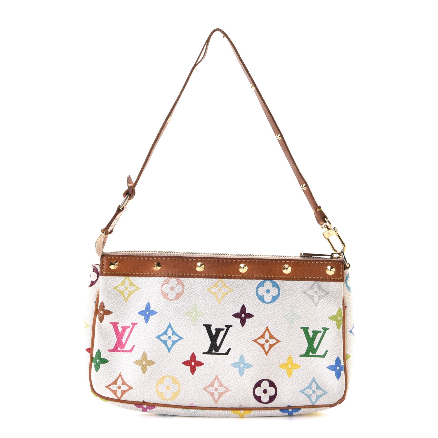 Louis Vuitton Monogram Multicolor Pochette Accessories White 1 of 6