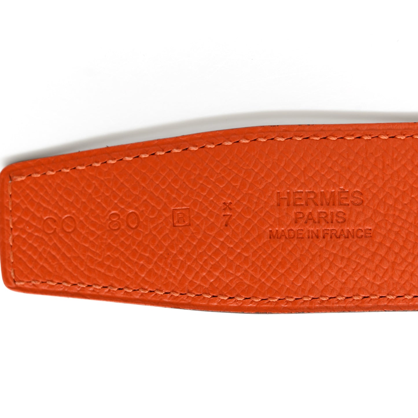 Swift Epsom 32mm Enamel Quizz H Belt 80 32 Black Orange