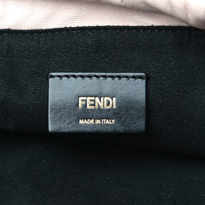 Fendi Soft Nappa Logo Medium Drawstring Pouch Bag Rosa Quarzo Black 6 of 11
