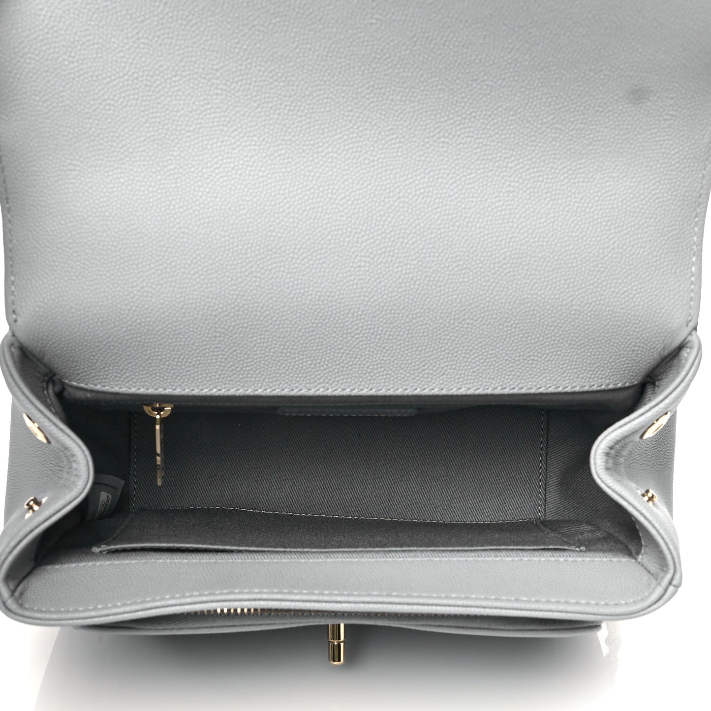 Caviar Quilted Medium Business Affinity Flap Grey