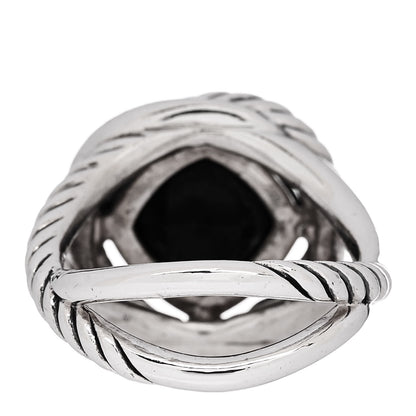 David Yurman Sterling Silver Black Onyx 11mm Infinity Ring 53 6.5 4 of 5