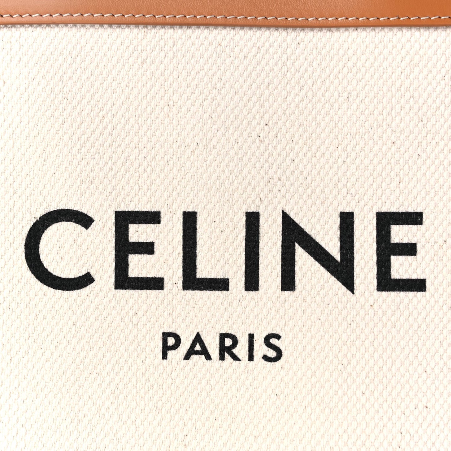 Canvas Calfskin Mini Vertical Cabas Natural Tan