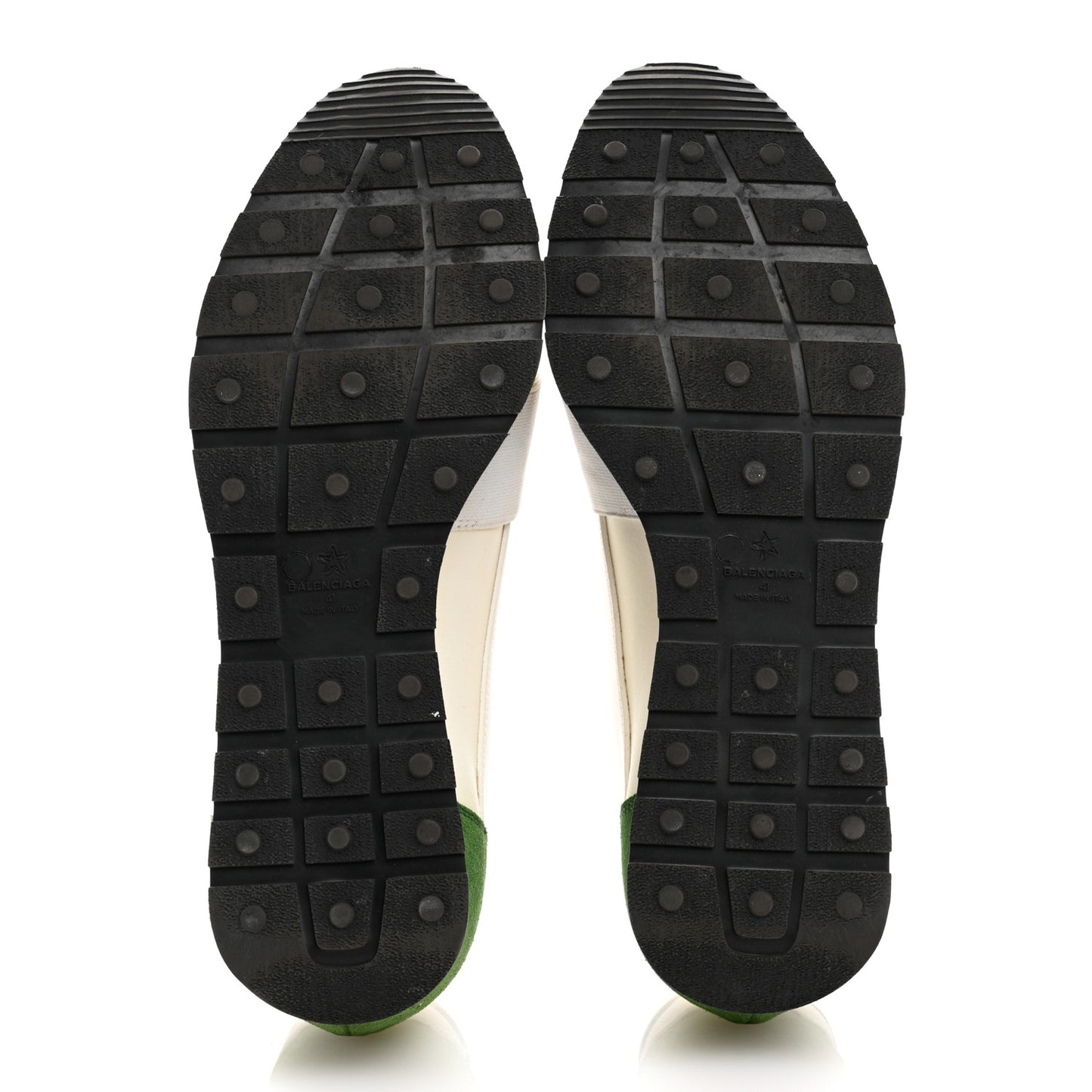 Mesh Calfskin Neoprene Womens Race Runner Sneakers 41 White