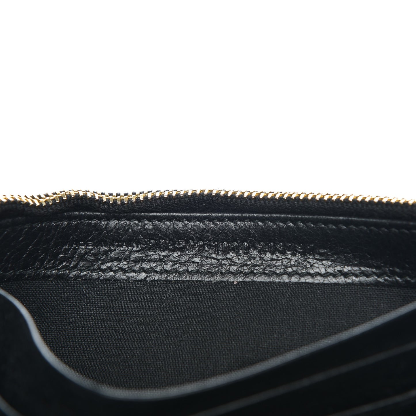 Agneau Giant 12 Gold Hardware Money Wallet Black