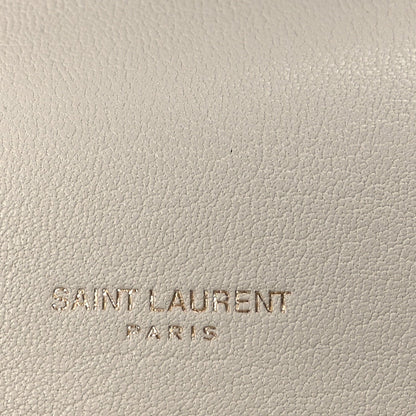 Saint Laurent Sheepskin Matelasse Chevron Monogram Medium College Bag Crema Soft 5 of 7